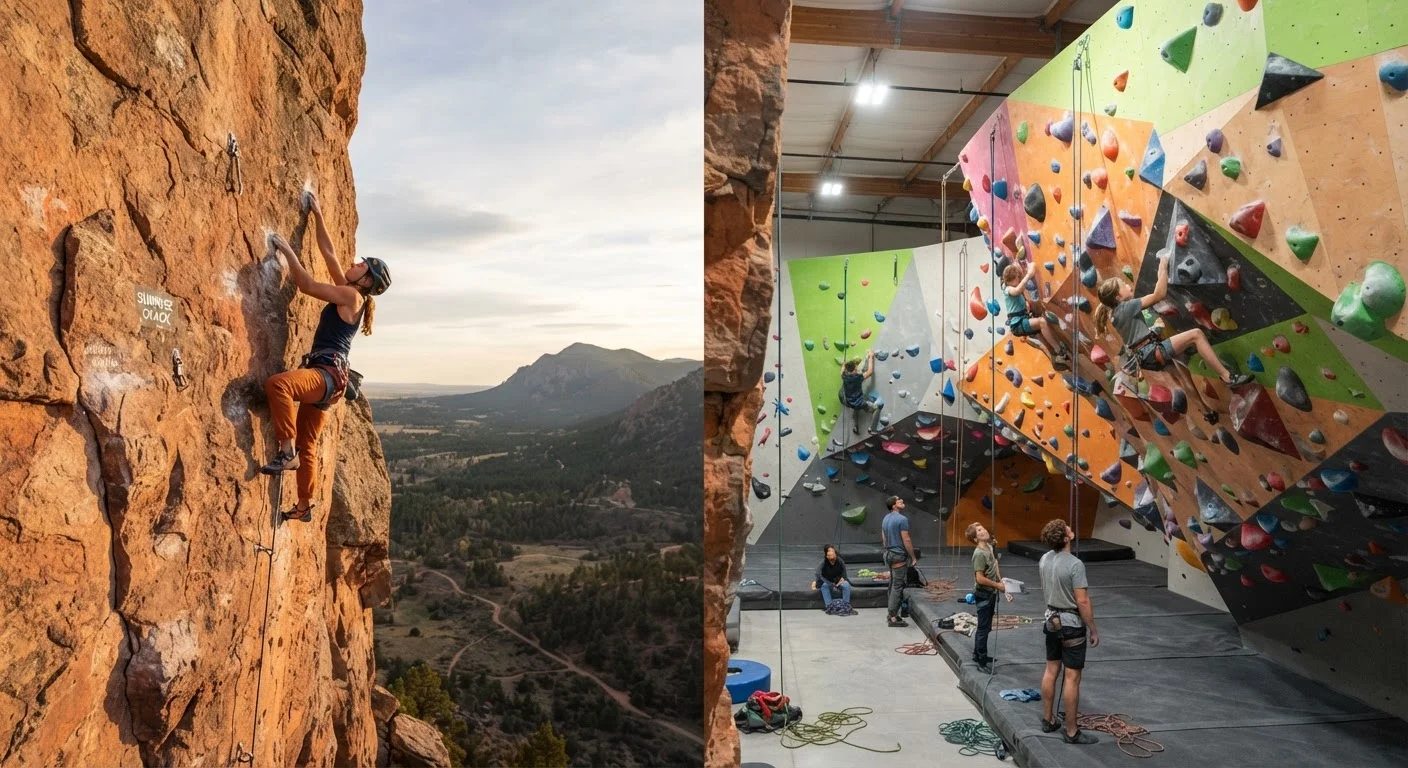 Indoor Climbing vs. Outdoor Rock Climbing: A Side-by-Side Look