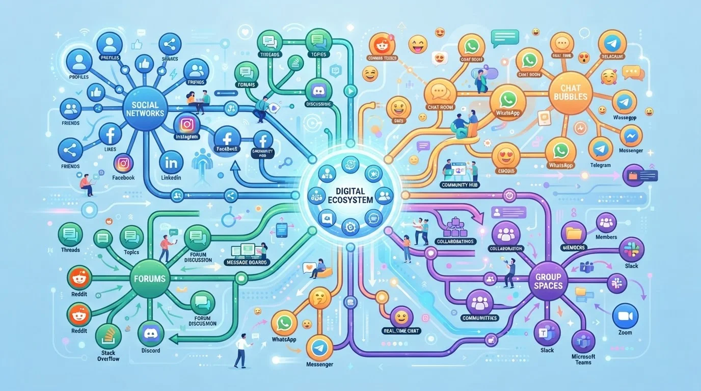 The Landscape of Online Communities: Forums, Social Networks, and Everything Between